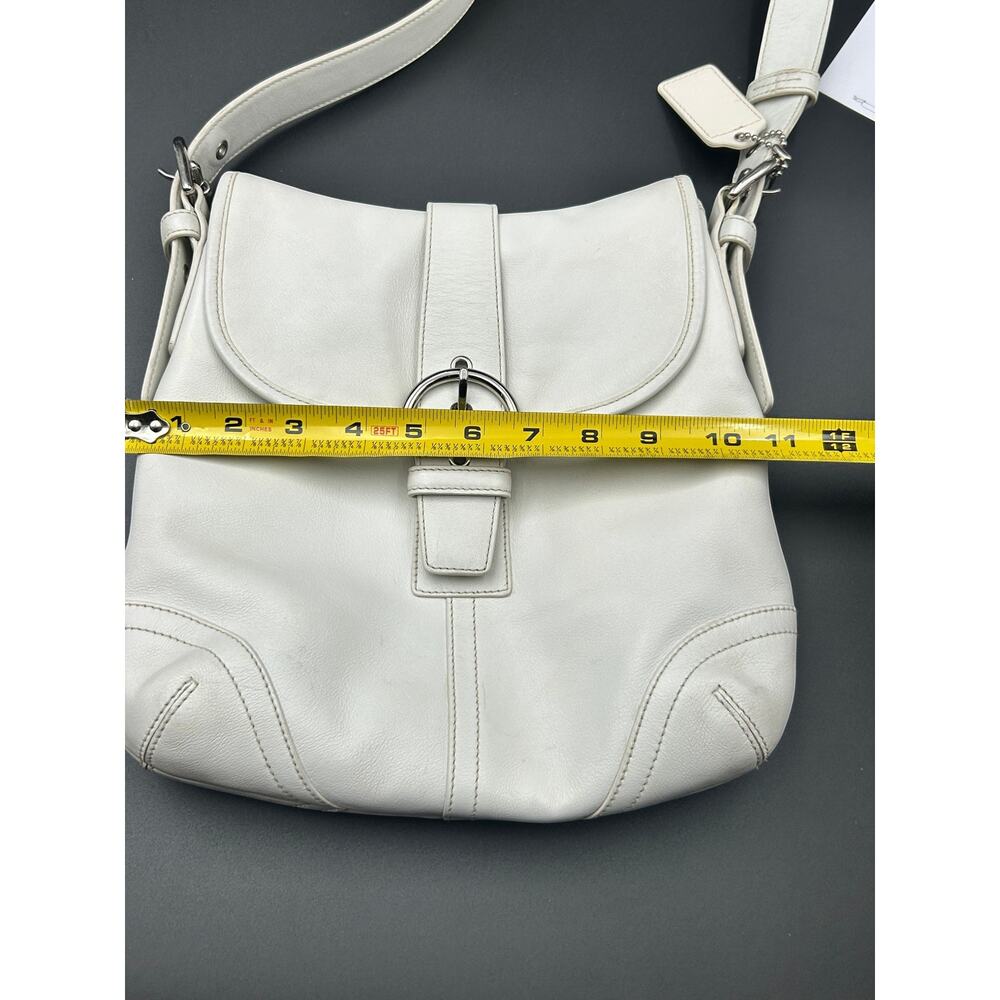 Vintage Coach Soho Duffle Crossbody Ivory Leather Y2K Bag COA L04D-9480 - Picture 4 of 11